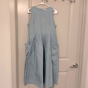 100% cotton hand made midi dress